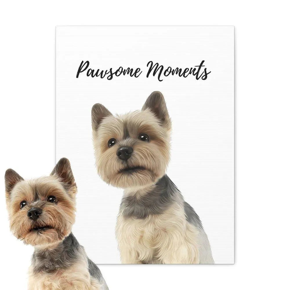 Custom Pet Portrait Printing on Solid Color Background