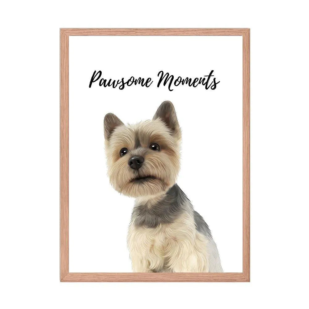 Custom Pet Portrait Printing on Solid Color Background