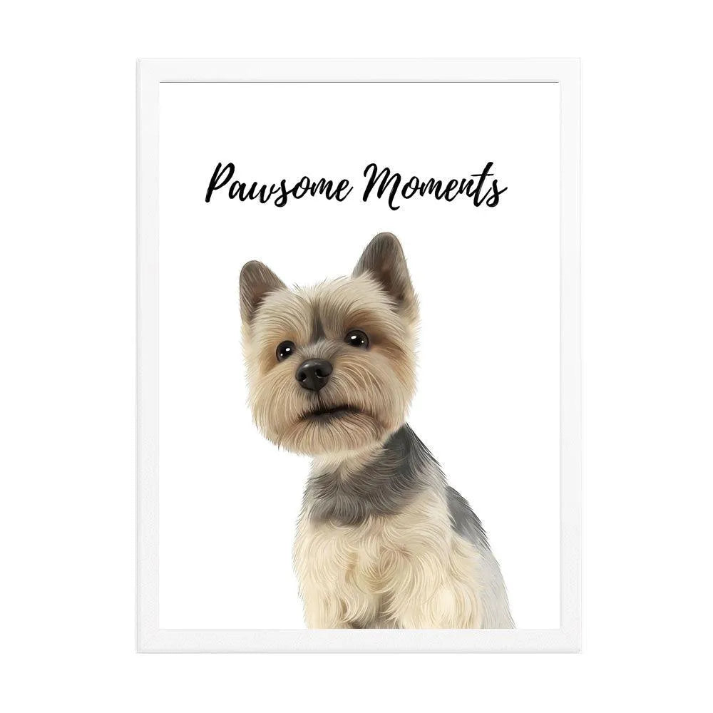 Custom Pet Portrait Printing on Solid Color Background